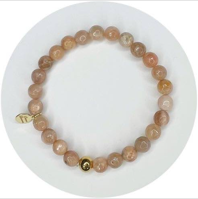 Mens Desert Moonstone with Gold Accent