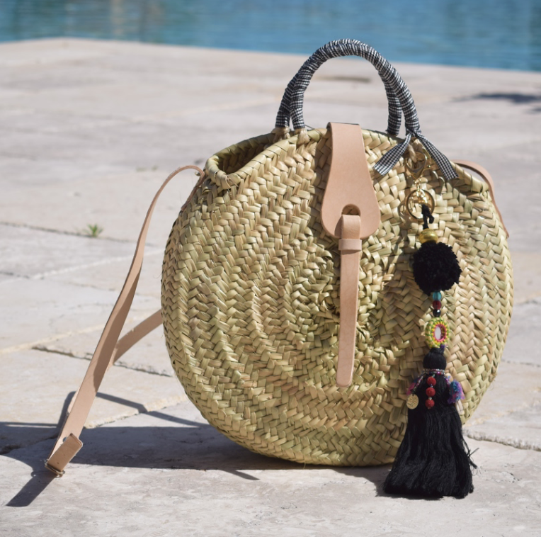 Round raffia bag discount zara