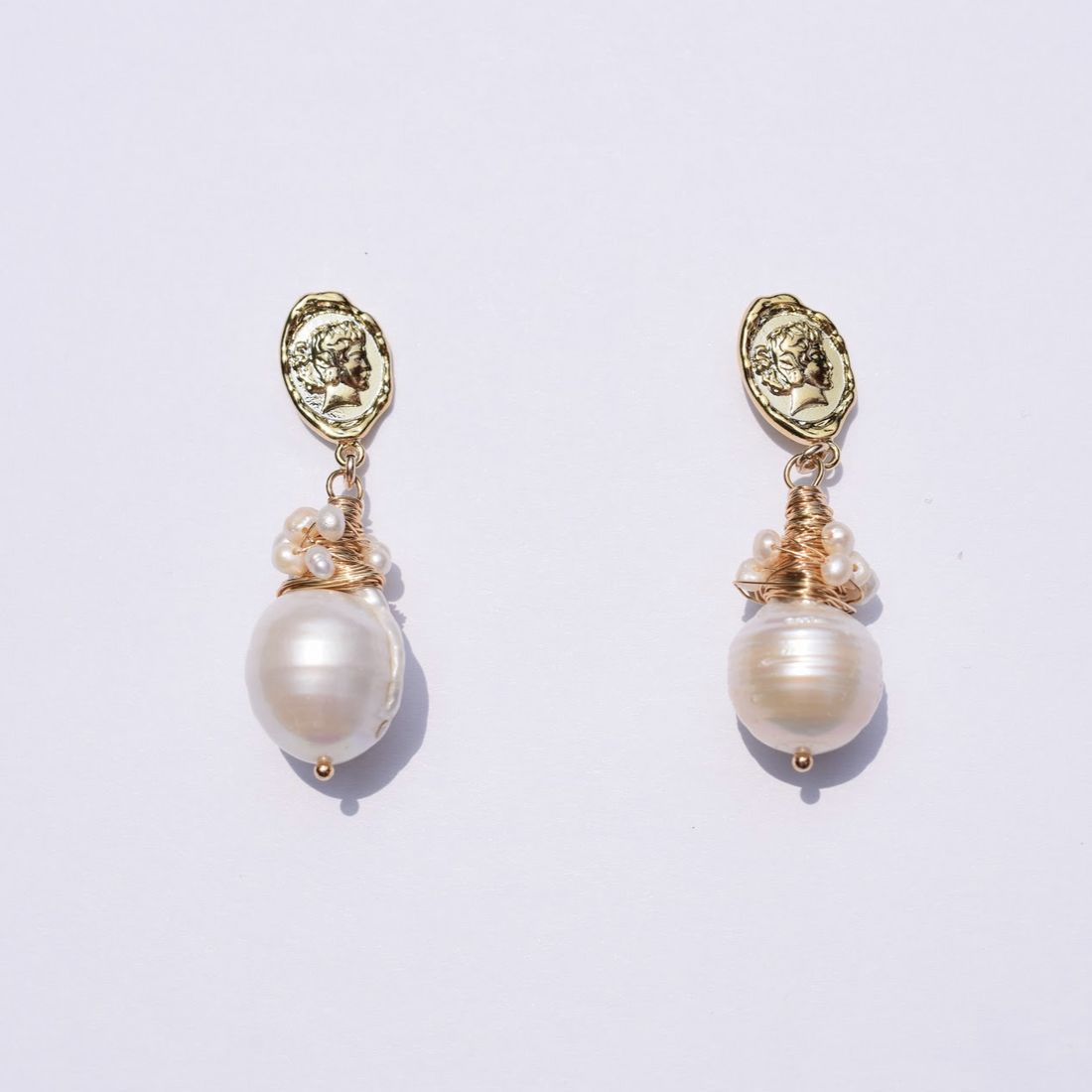 Queen Constance Pearl Drop Earrings - Oriana Lamarca LLC