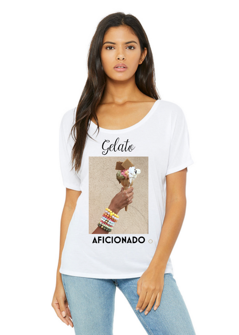 &quot;Gelato Aficionado&quot; T-Shirt - Oriana Lamarca LLC