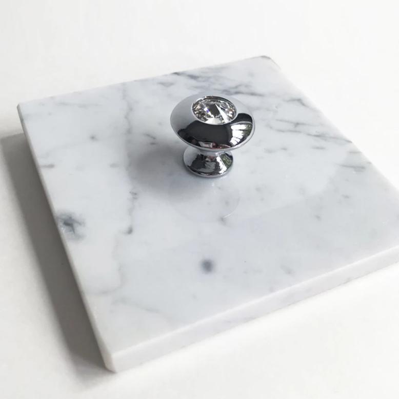 Carrara Marble Large Swarovski Crystal Snuffer - Oriana Lamarca LLC