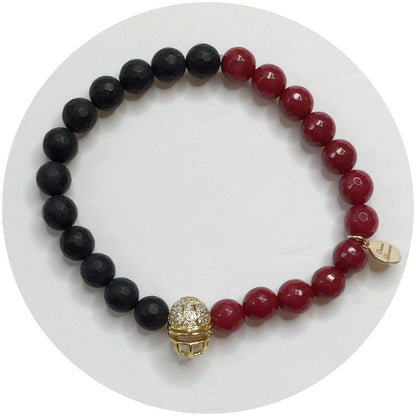 Mens Atlanta Falcons with Gold Pavé Helmet - Oriana Lamarca LLC