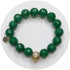 Emerald Green Jade with Pavé Gold Helmet - Oriana Lamarca LLC