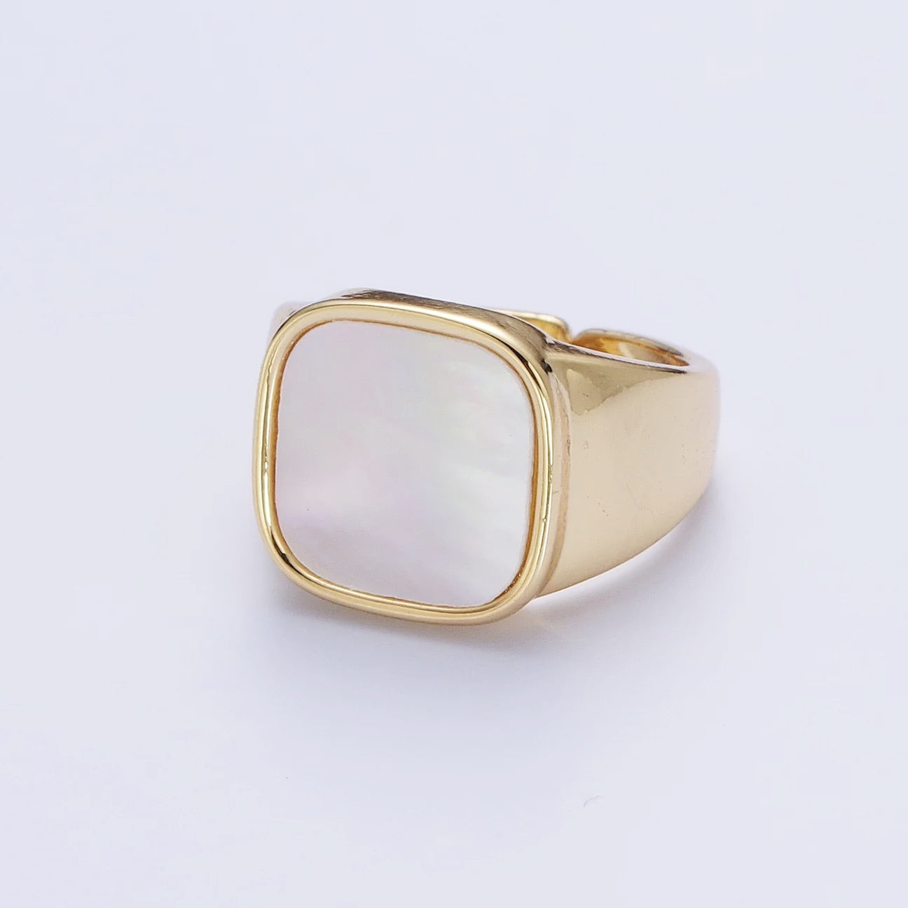 Mother of Pearl Square Ring