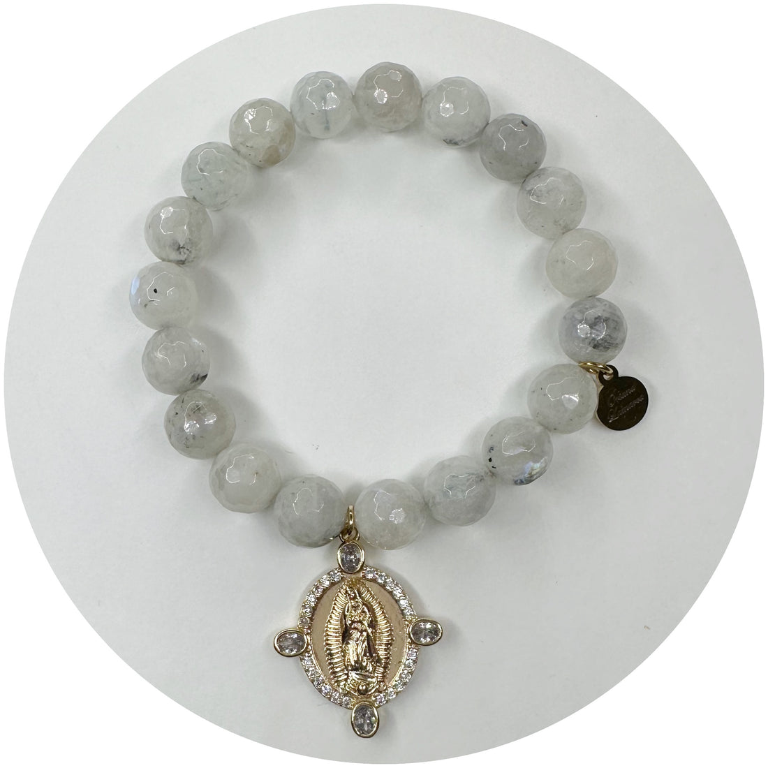 Moonstone with Praying Blessed Mother