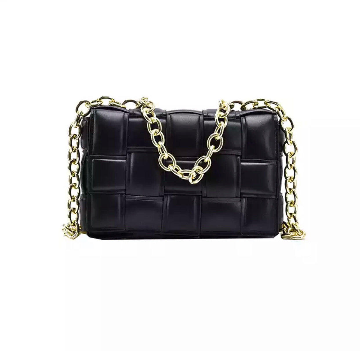 Quinn Black Quilted Bag