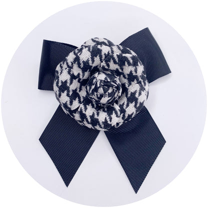 Houndstooth Bow Brooch