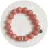 Rose Pink Jade with Rose Gold Pavé Bubble Spacer - Oriana Lamarca LLC