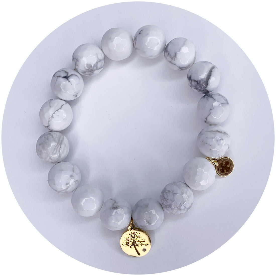 White Howlite &quot;RWJNB Healthcare Heros&quot; with Pavé Tree of Life