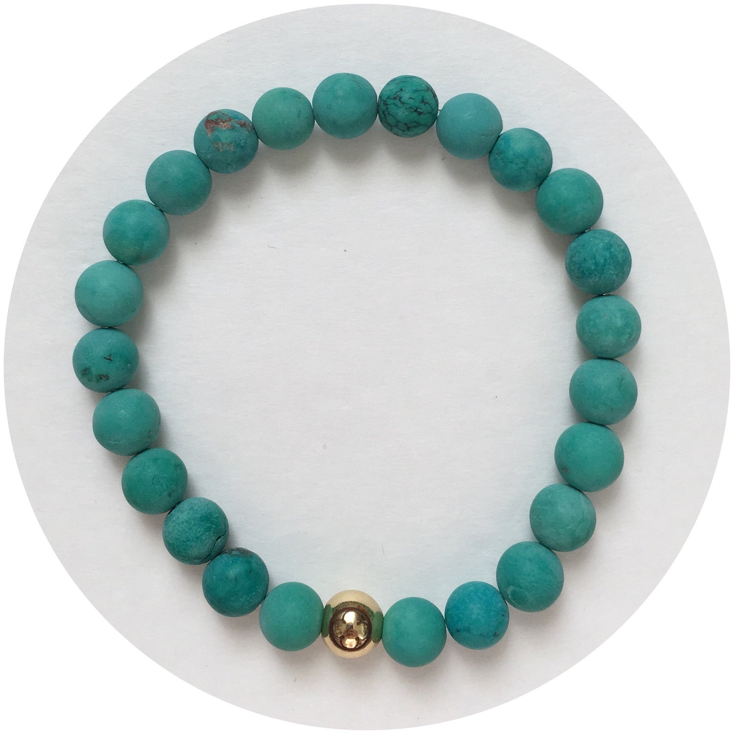 Mens Matte Green Turquoise with Gold Accent - Oriana Lamarca LLC