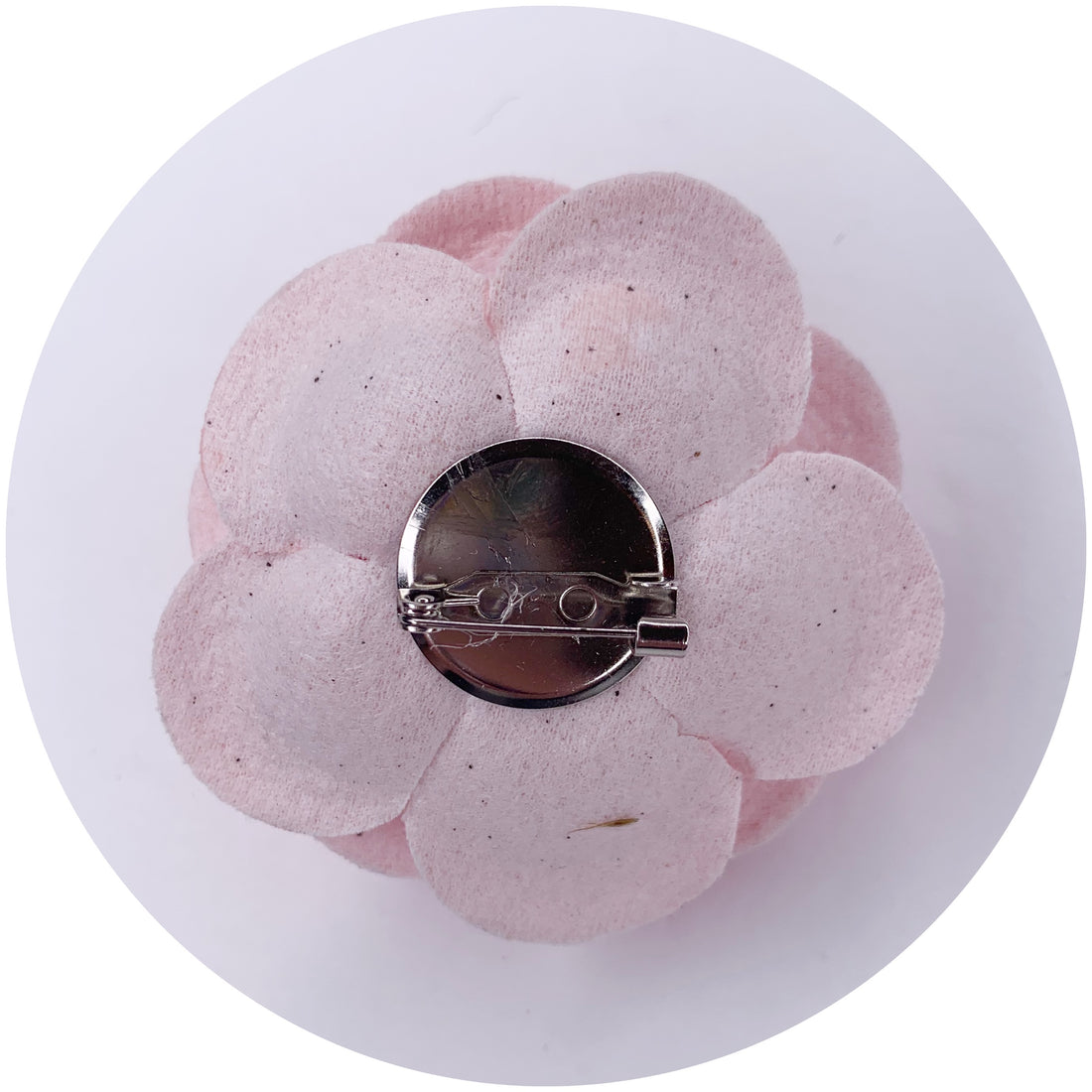 Pink Leather Brooch