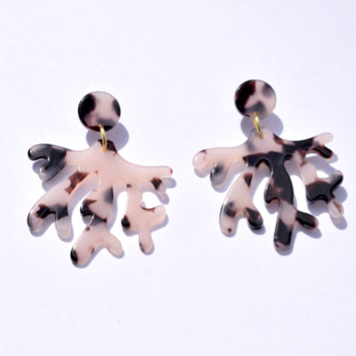 Oceana Spotted Coral Acrylic Earrings - Oriana Lamarca LLC
